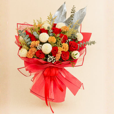 Luxury Festive Red & White Bouquet