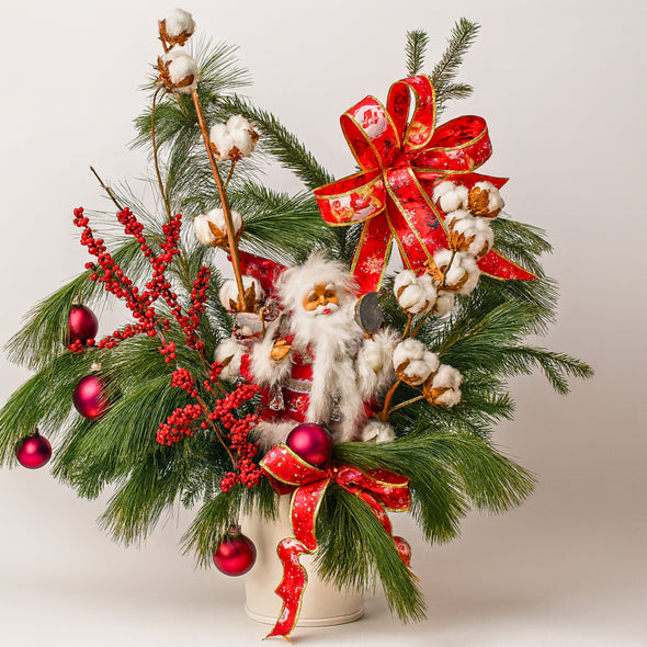 Luxury Christmas Arrangement with Santa