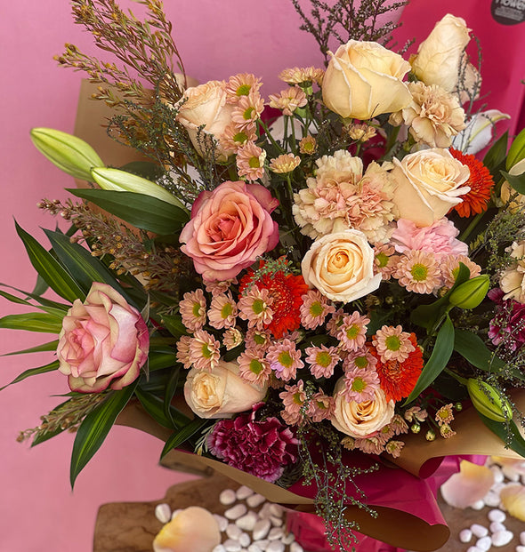Special bouquet of mixed flowers